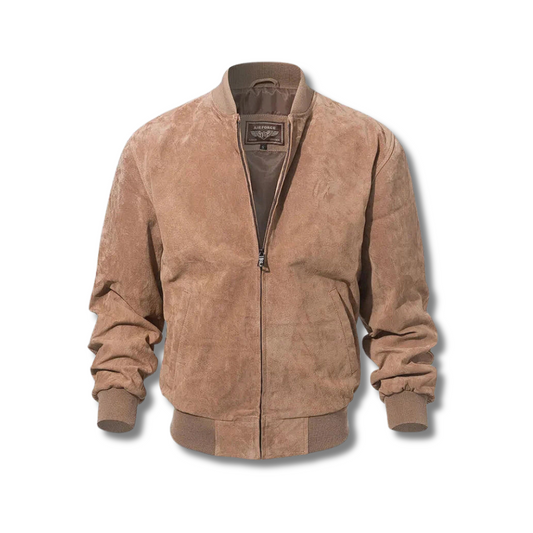 Mens Suede Air Force Bomber Jacket